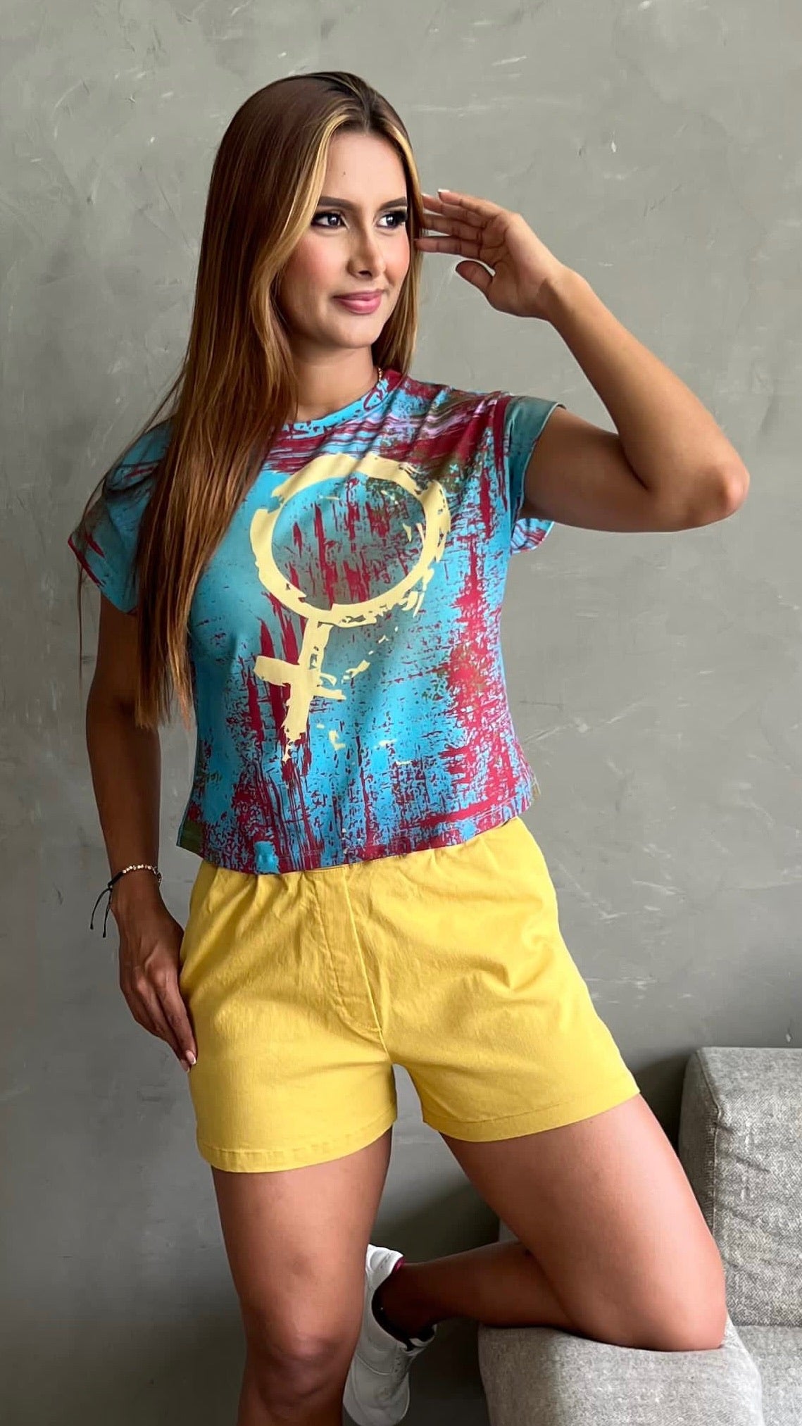 Yellow High Waist Short