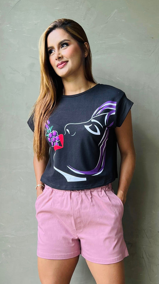 Pink High Waist Short