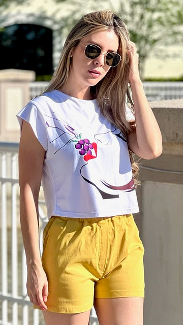 Yellow High Waist Short