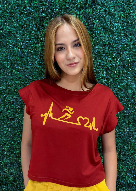 Terracota Yellow Running Girl Shirt