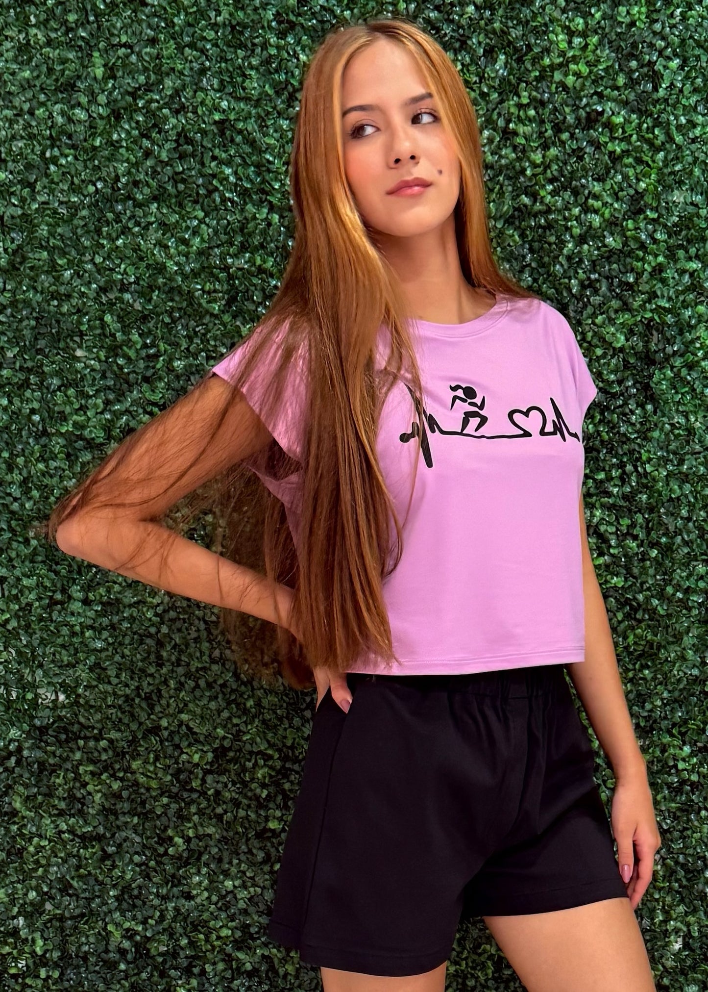 Helio Black Running Girl Shirt