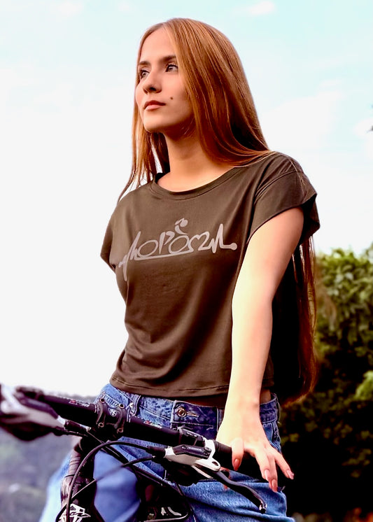 Green Silver Bike Girl Shirt