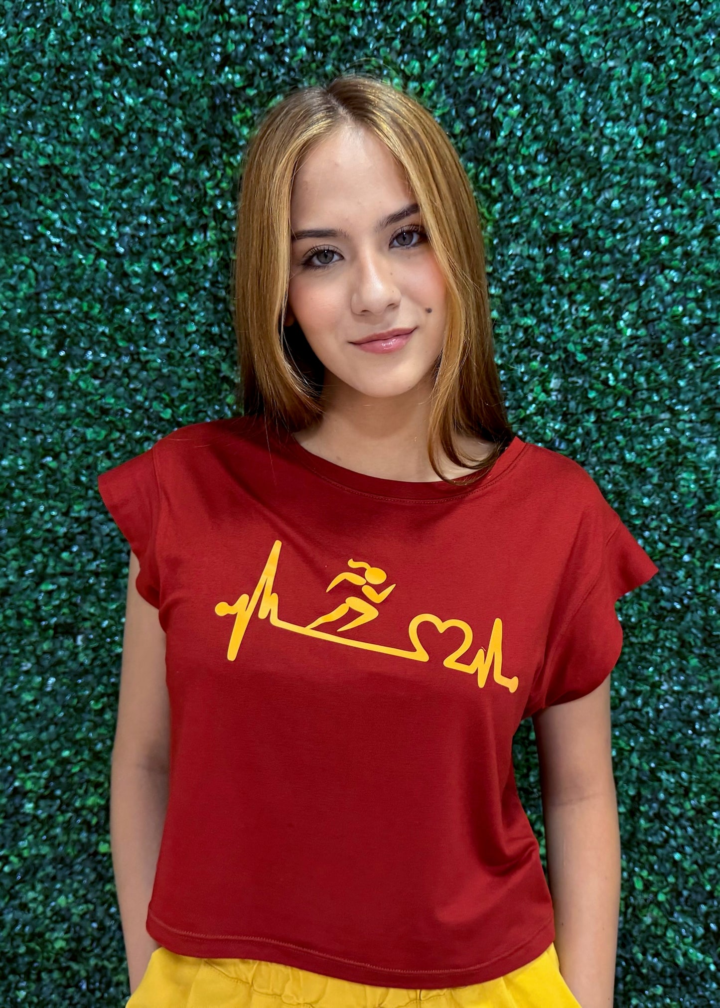 Terracota Yellow Running Girl Shirt