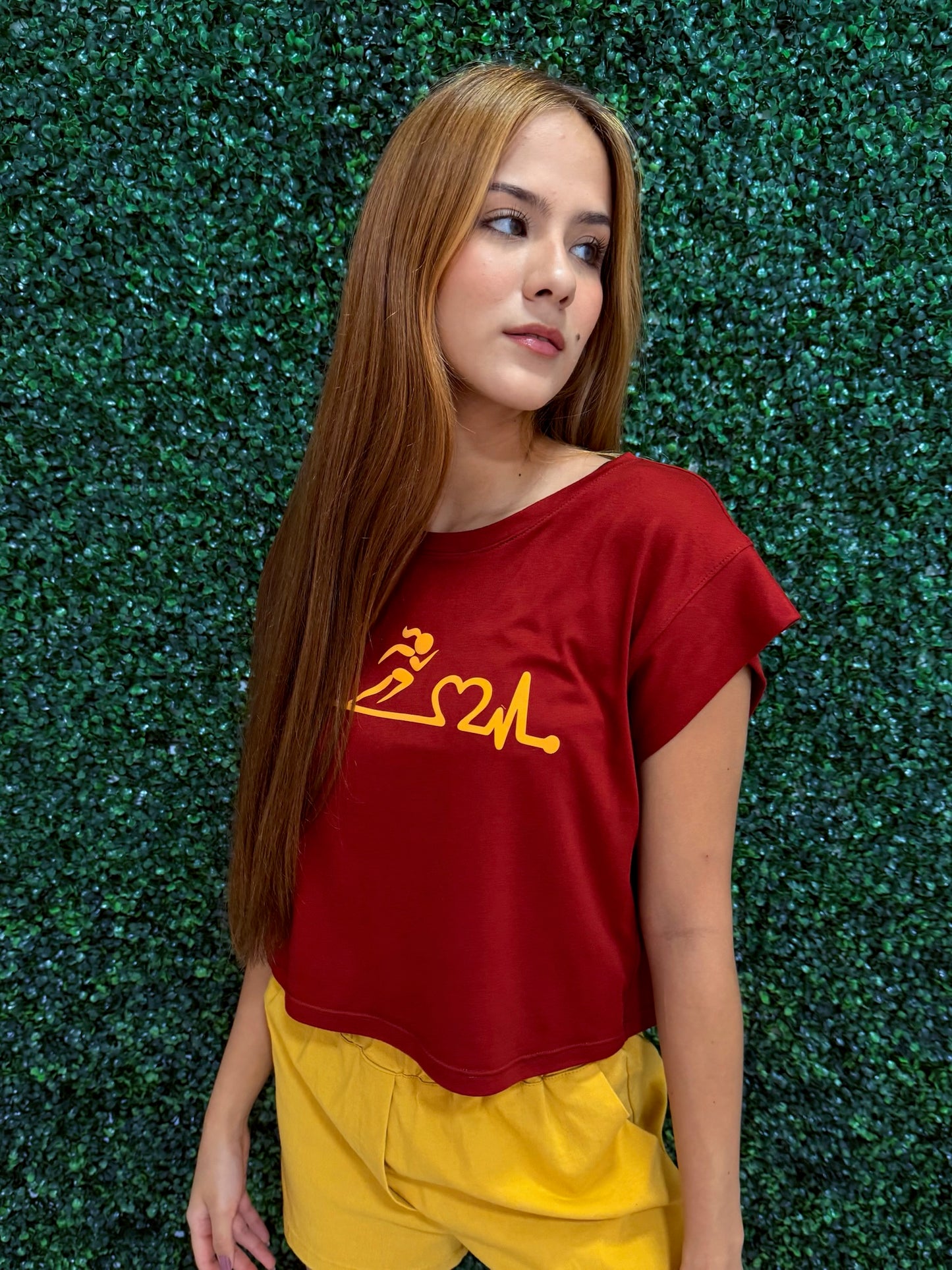 Terracota Yellow Running Girl Shirt