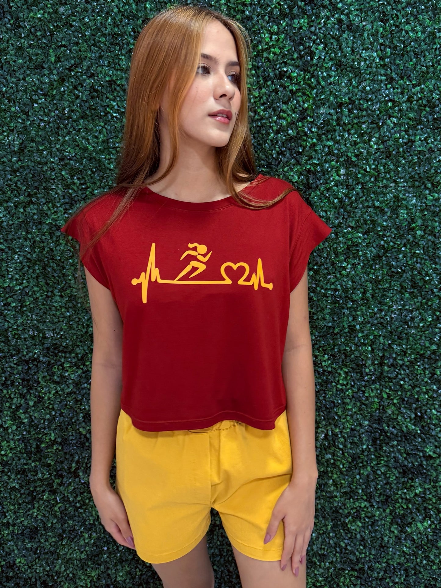 Terracota Yellow Running Girl Shirt