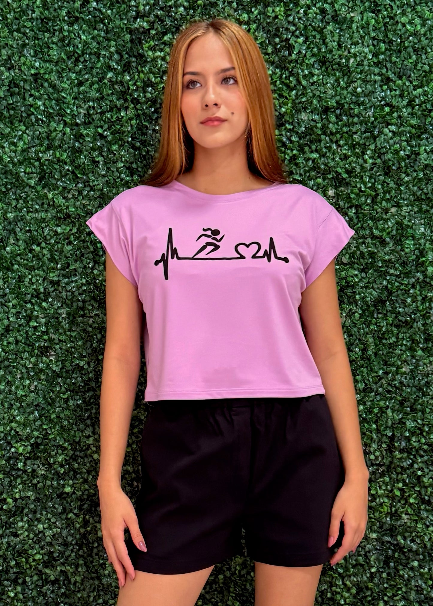 Helio Black Running Girl Shirt